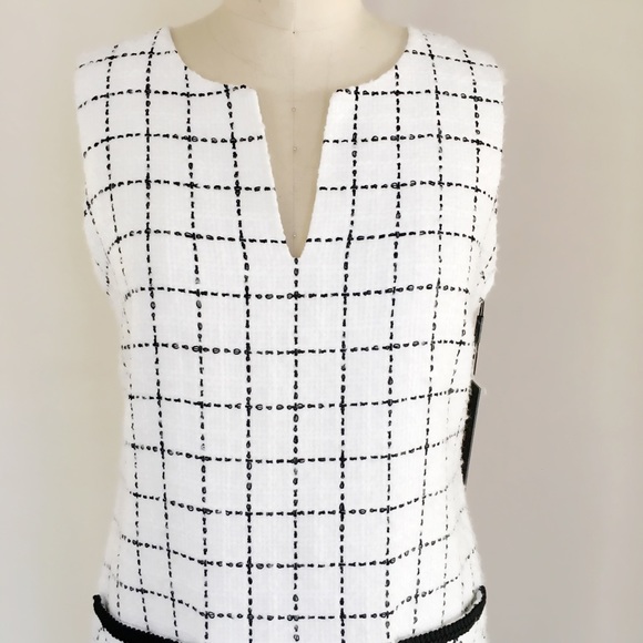 Karl Lagerfeld white black stripe shift dress - Picture 4 of 7